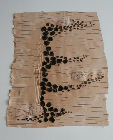 berkenpapier kunstwerk 2 D